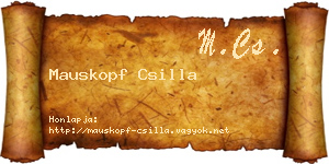 Mauskopf Csilla névjegykártya